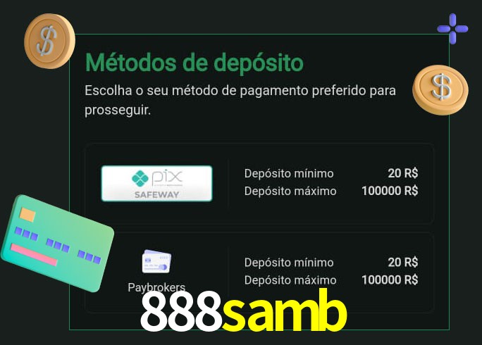 O cassino 888samb oferece uma grande variedade de métodos de pagamento